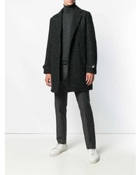 Темно-серое длинное пальто от Paltò