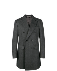 Темно-серое длинное пальто от Corneliani