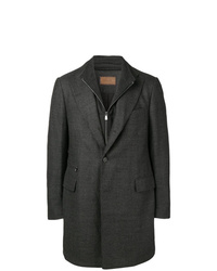 Темно-серое длинное пальто от Corneliani