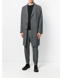 Темно-серое длинное пальто от Issey Miyake Men