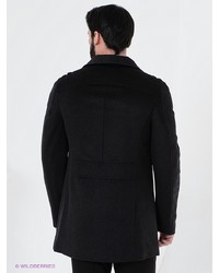 Темно-серое длинное пальто от Donatto