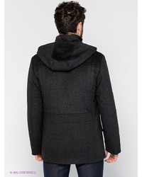 Темно-серое длинное пальто от Donatto