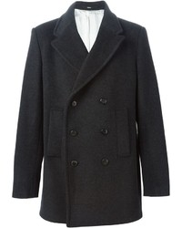 Темно-серое длинное пальто от Dondup