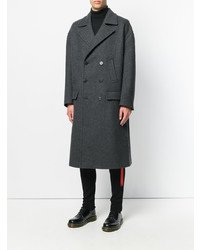 Темно-серое длинное пальто от Neil Barrett