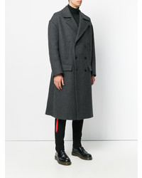 Темно-серое длинное пальто от Neil Barrett