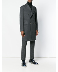 Темно-серое длинное пальто от Boglioli