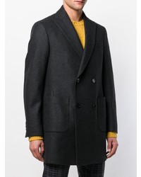 Темно-серое длинное пальто от Fay