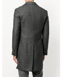 Темно-серое длинное пальто от Lardini