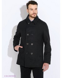 Темно-серое длинное пальто от Eden Park