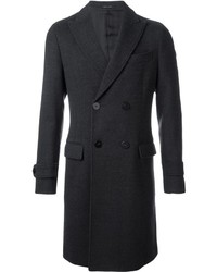 Темно-серое длинное пальто от Emporio Armani