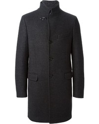 Темно-серое длинное пальто от Fay