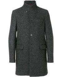 Темно-серое длинное пальто от Fay