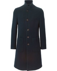 Темно-серое длинное пальто от Giorgio Armani