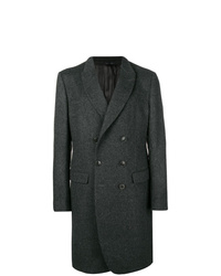 Темно-серое длинное пальто от Giorgio Armani