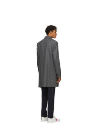 Темно-серое длинное пальто от Hugo