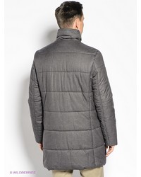 Темно-серое длинное пальто от GUESS