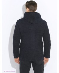 Темно-серое длинное пальто от GZM