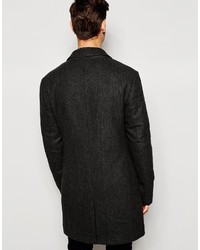 Темно-серое длинное пальто от Esprit