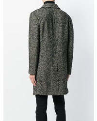Темно-серое длинное пальто от Dell'oglio