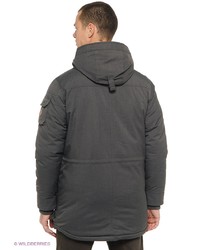 Темно-серое длинное пальто от Luhta