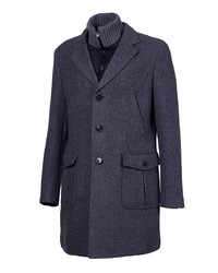 Темно-серое длинное пальто от Manuel Ritz