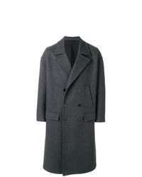 Темно-серое длинное пальто от Neil Barrett
