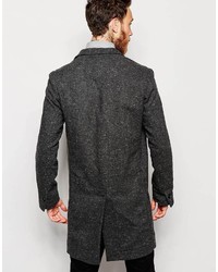 Темно-серое длинное пальто от Nudie Jeans
