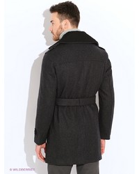 Темно-серое длинное пальто от Oodji