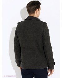 Темно-серое длинное пальто от Oodji