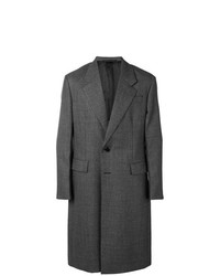 Темно-серое длинное пальто от Prada