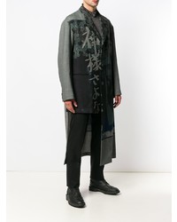 Темно-серое длинное пальто от Yohji Yamamoto