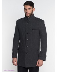 Темно-серое длинное пальто от Sainy