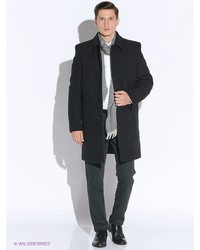 Темно-серое длинное пальто от Sainy