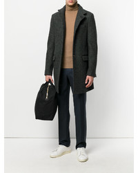 Темно-серое длинное пальто от Fay