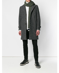 Темно-серое длинное пальто от Eleventy