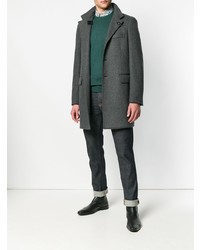 Темно-серое длинное пальто от Fay