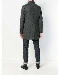 Темно-серое длинное пальто от Fay