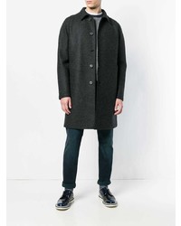 Темно-серое длинное пальто от Harris Wharf London
