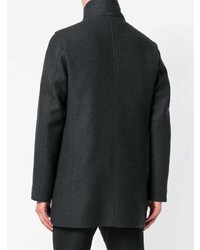 Темно-серое длинное пальто от Herno