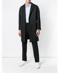 Темно-серое длинное пальто от Hevo