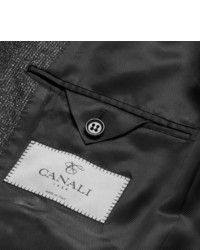 Темно-серое длинное пальто от Canali