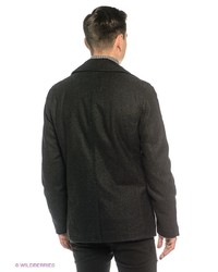 Темно-серое длинное пальто от Solid