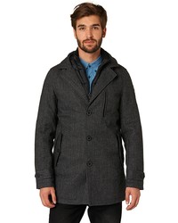 Темно-серое длинное пальто от Tom Tailor