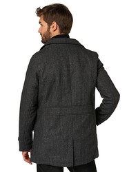 Темно-серое длинное пальто от Tom Tailor