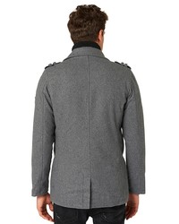 Темно-серое длинное пальто от Tom Tailor