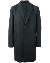 Темно-серое длинное пальто от Wooyoungmi