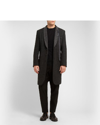 Темно-серое длинное пальто от Ann Demeulemeester