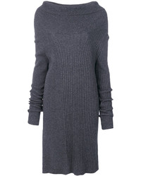 Темно-серое кашемировое вязаное платье от Twin-Set