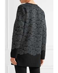 Женское темно-серое кружевное пальто от Diane von Furstenberg