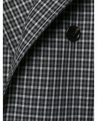 Женское темно-серое пальто в клетку от Marni